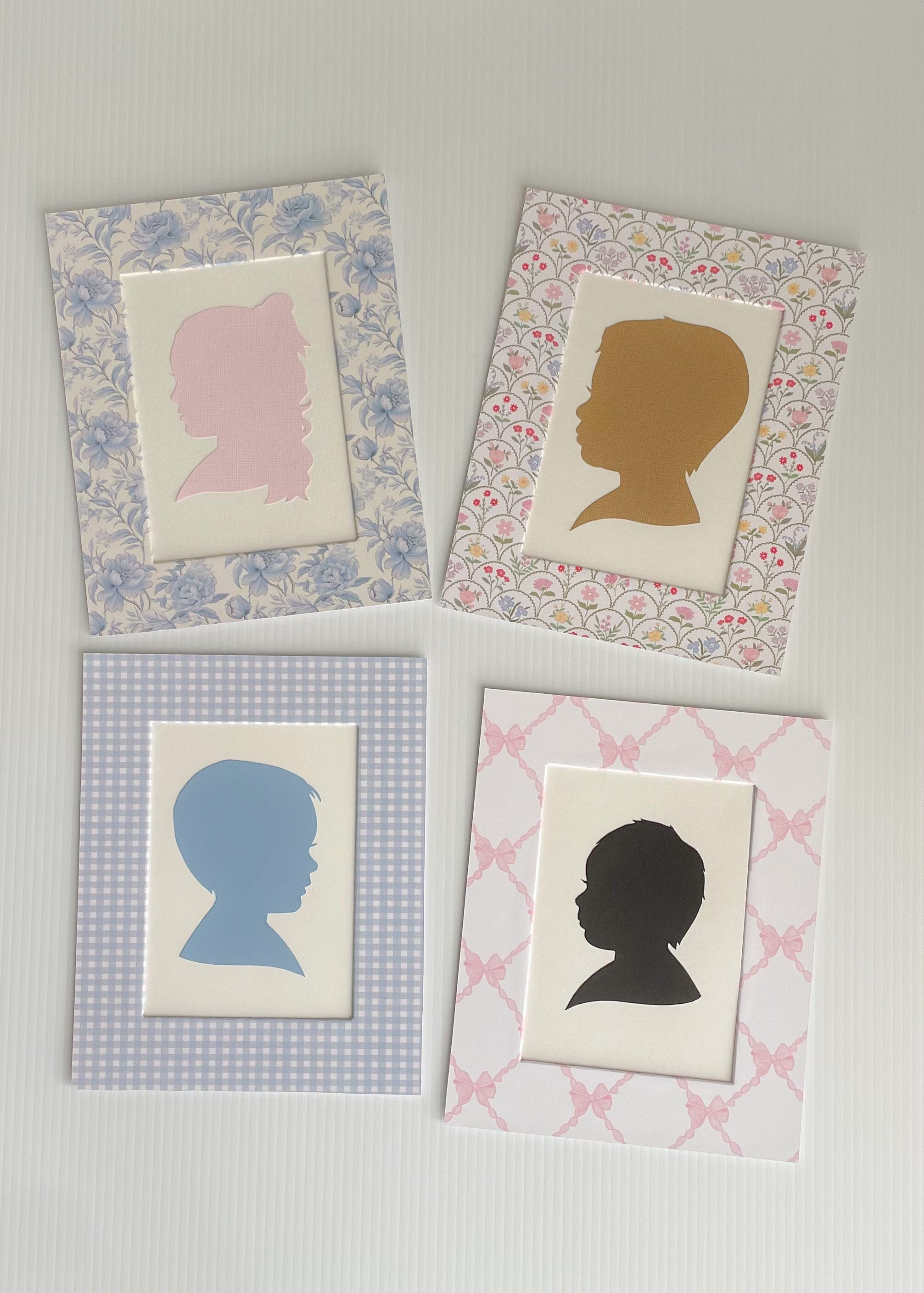 Design Your Own Silhouette Portrait with Patterned Mat