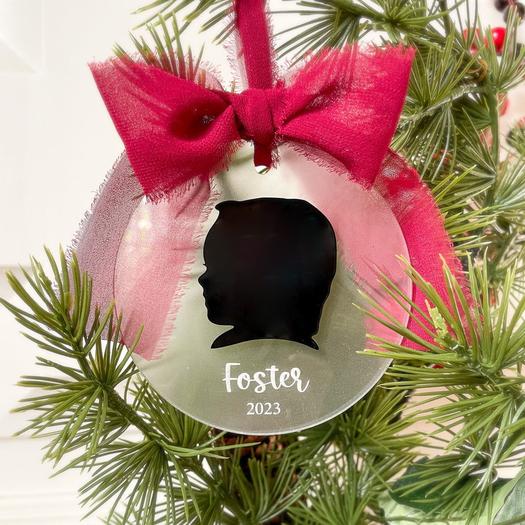 Silhouette Acrylic Christmas Ornament