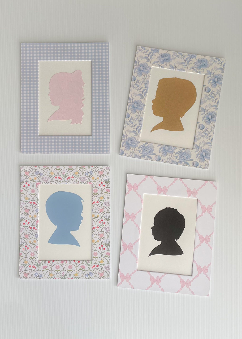 Design Your Own Silhouette Portrait with Patterned Mat