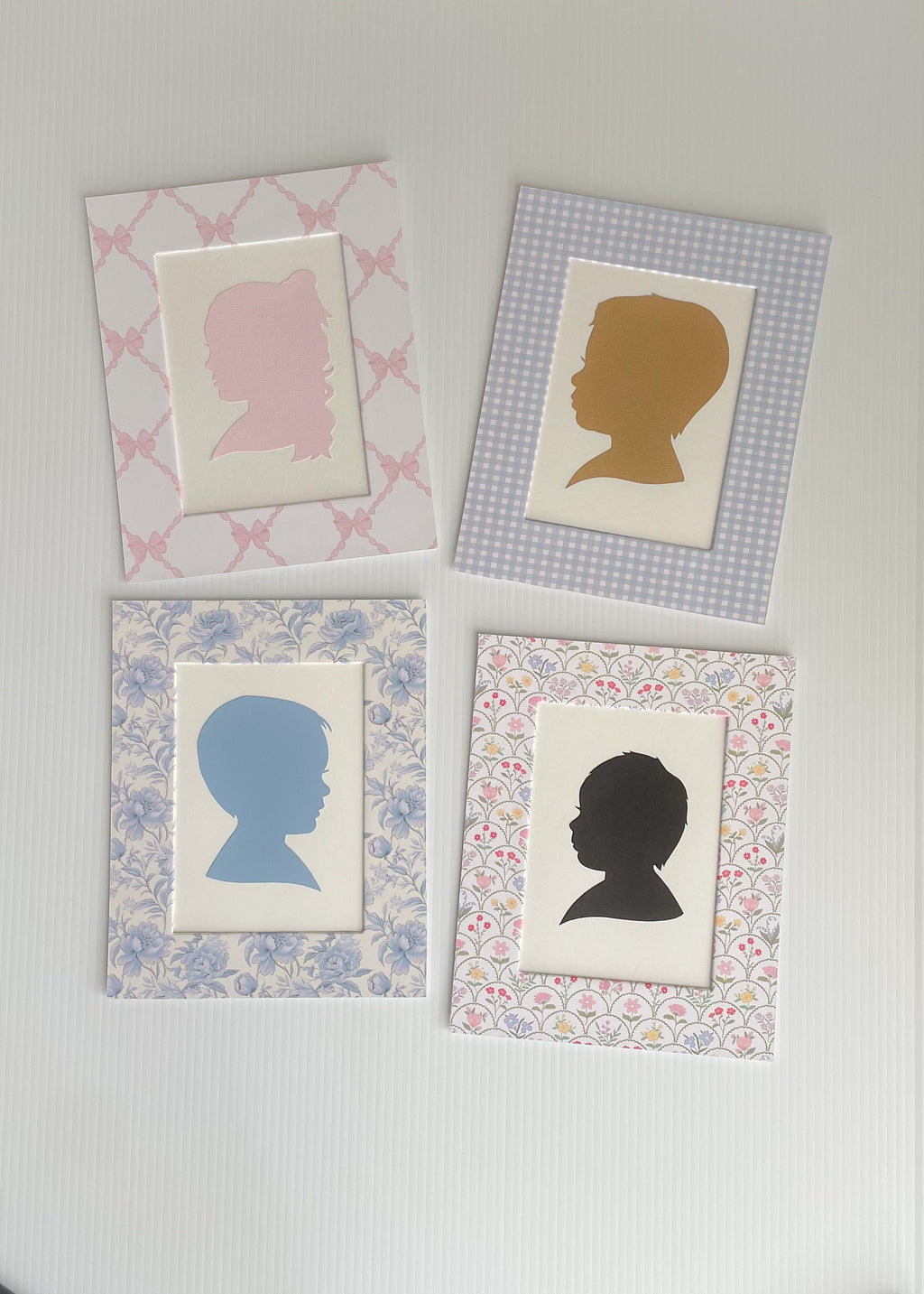Design Your Own Silhouette Portrait with Patterned Mat