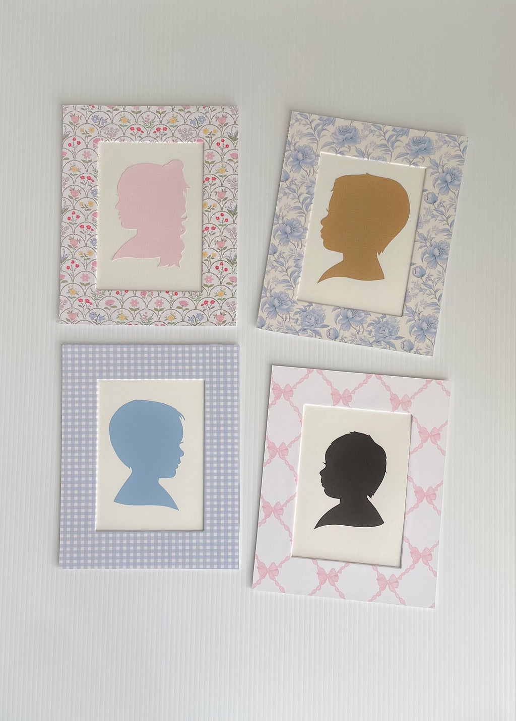 Design Your Own Silhouette Portrait with Patterned Mat