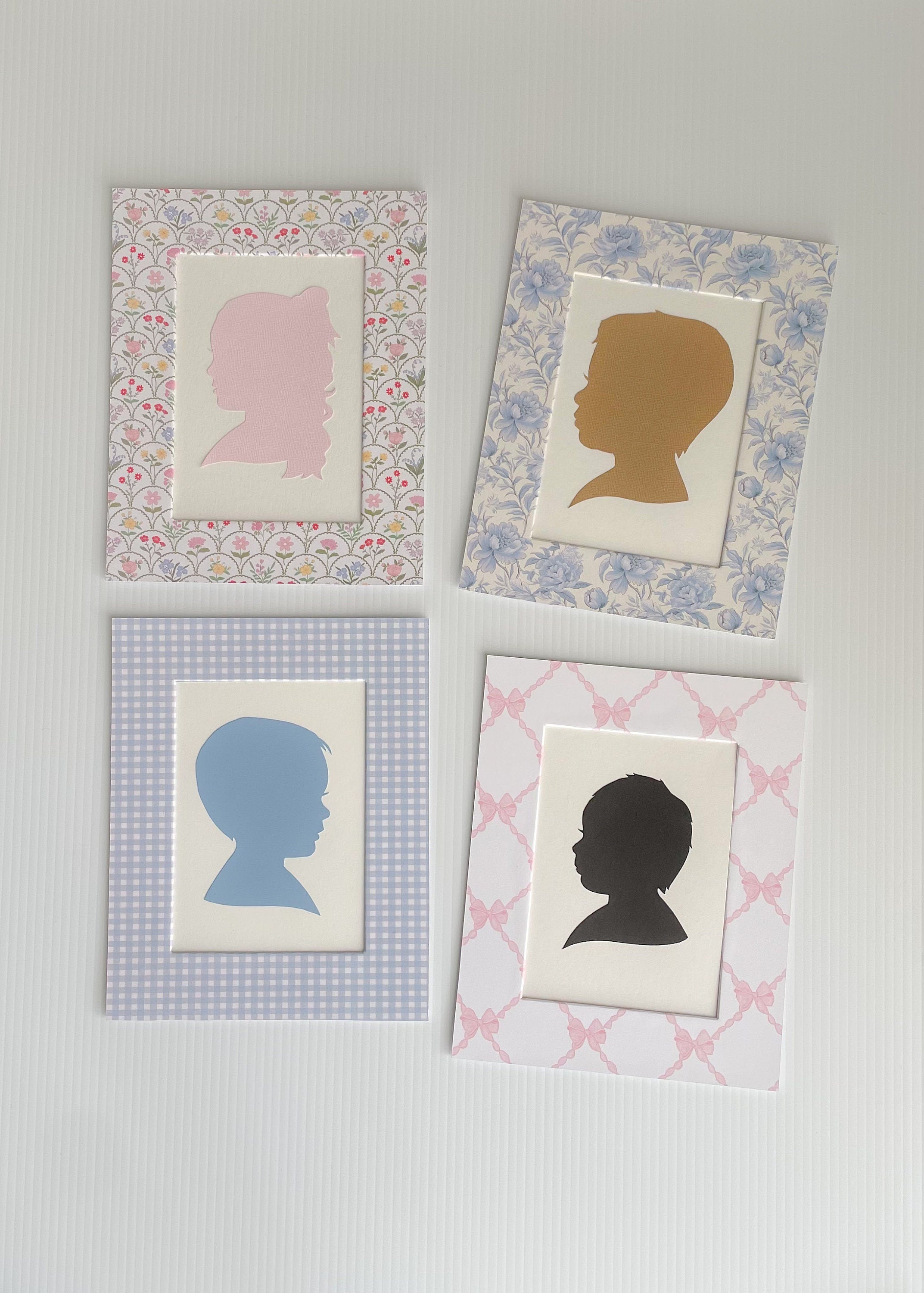 Design Your Own Silhouette Portrait with Patterned Mat
